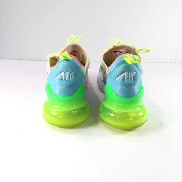 Nike Air Max Sneakers 270 BG Blue Gaze Barely Volt CJ9940-400 Youth 6.5Y - Picture 4 of 8